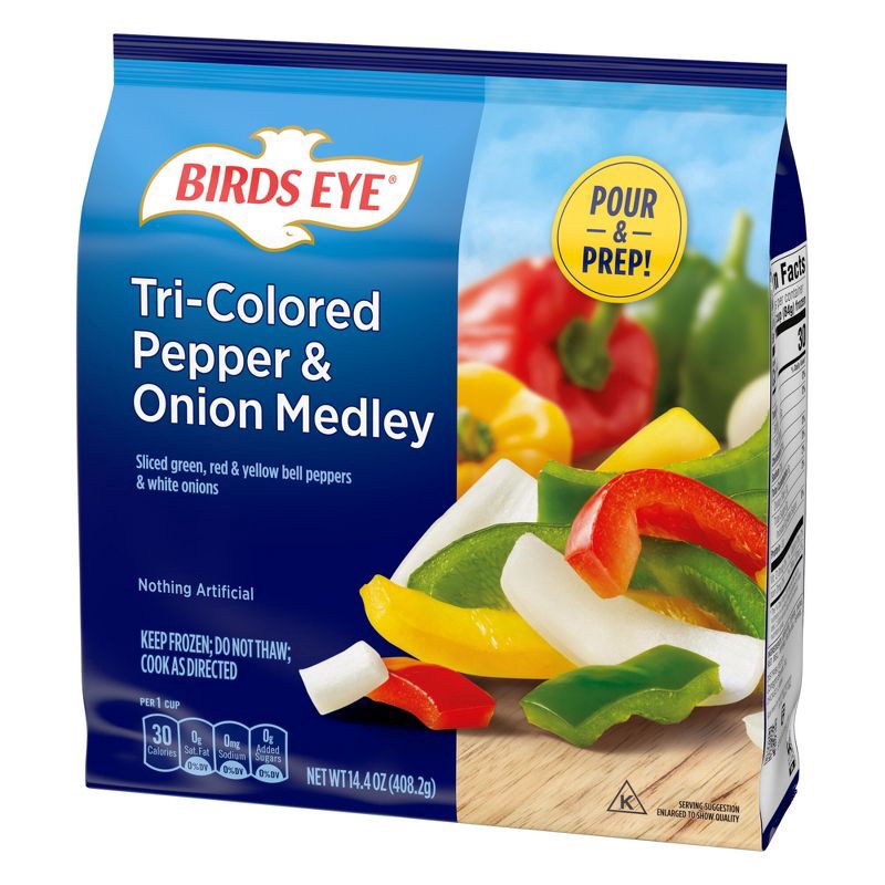 slide 2 of 6, Birds Eye Frozen Tri Colored Pepper & Onion Medley - 14.4oz, 14.4 oz