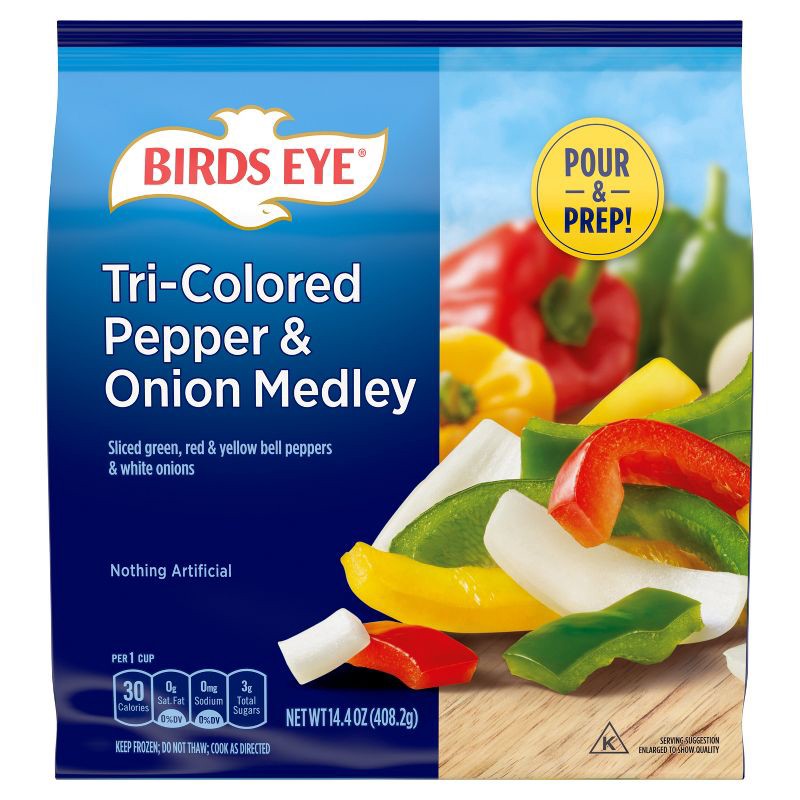 slide 1 of 5, Birds Eye Frozen Tri Colored Pepper & Onion Medley - 14.4oz, 14.4 oz