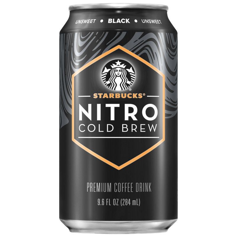 slide 1 of 3, Starbucks RTD Starbucks Nitro Cold Brew Black Unsweetened Premium Coffee Drink - 9.6 fl oz Bottle, 9.6 fl oz