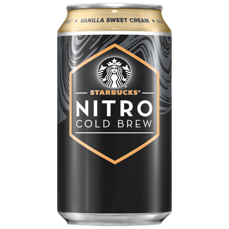 slide 1 of 3, Starbucks RTD Starbucks Nitro Cold Brew Vanilla Sweet Cream Premium Coffee Drink - 9.6 fl oz Bottle, 9.6 fl oz