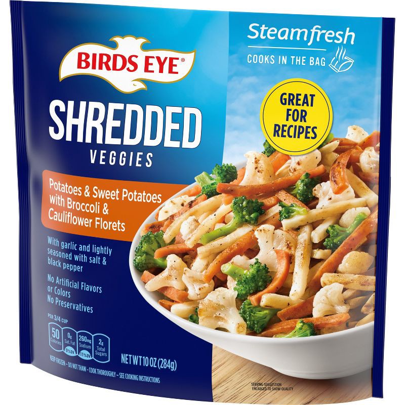 slide 3 of 5, Birds Eye Shredded Frozen Sweet Potatoes with Broccoli & Cauliflower - 10oz, 10 oz