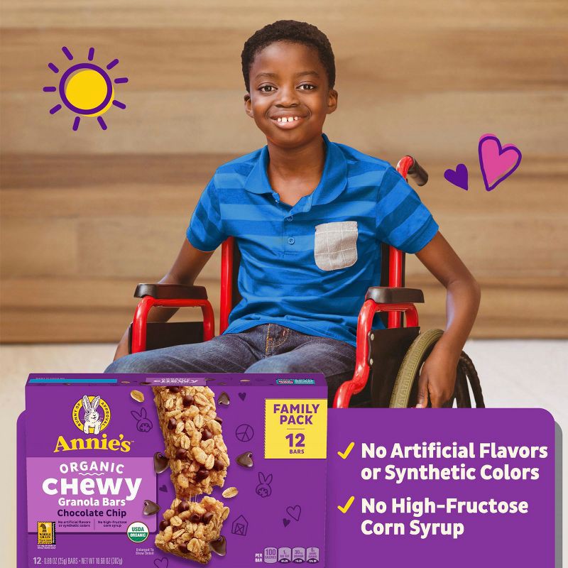 slide 3 of 7, Annie's Chocolate Chip Chewy Value Pack - 10.68oz/12ct, 10.68 oz, 12 ct