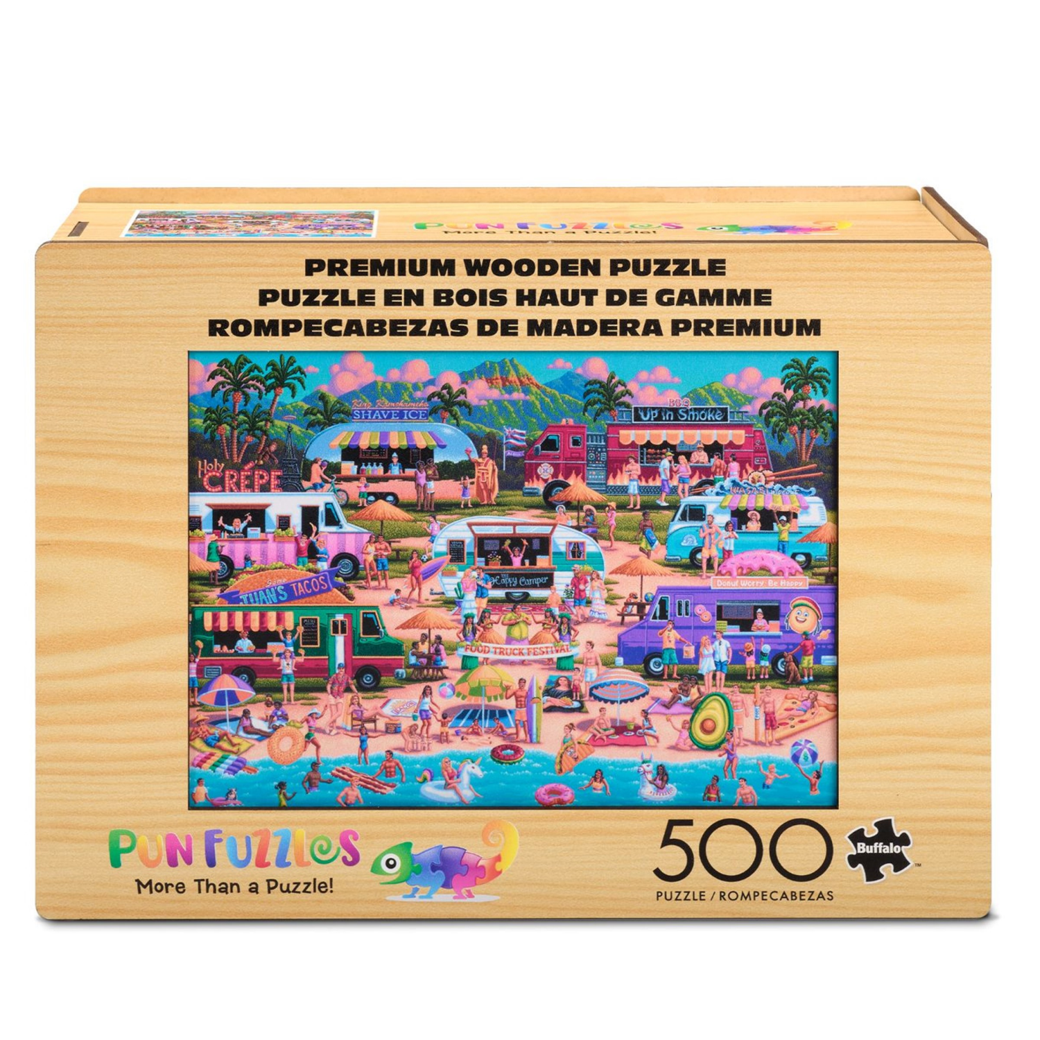 slide 3 of 3, 250Pc Buffalo Wood Puzzle Asrt, 250 ct