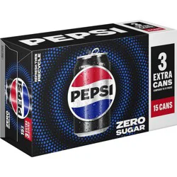 Pepsi Zero - 15pk/12 fl oz Cans