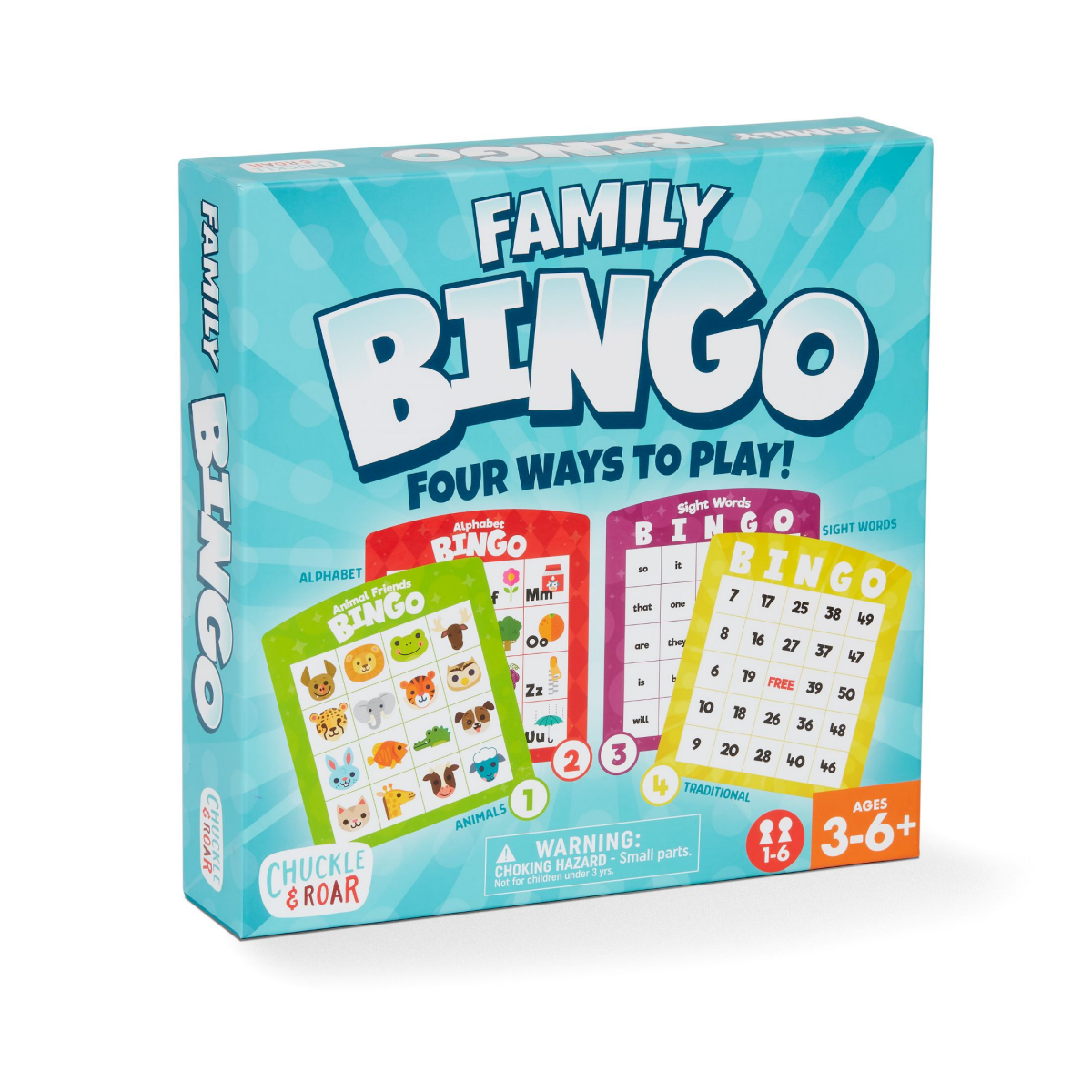 slide 3 of 3, Chuckle & Roar Family Bingo - Kids Educational Bingo Game, 1 ct