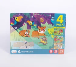 Chuckle & Roar Tray Kids Puzzles 4pk
