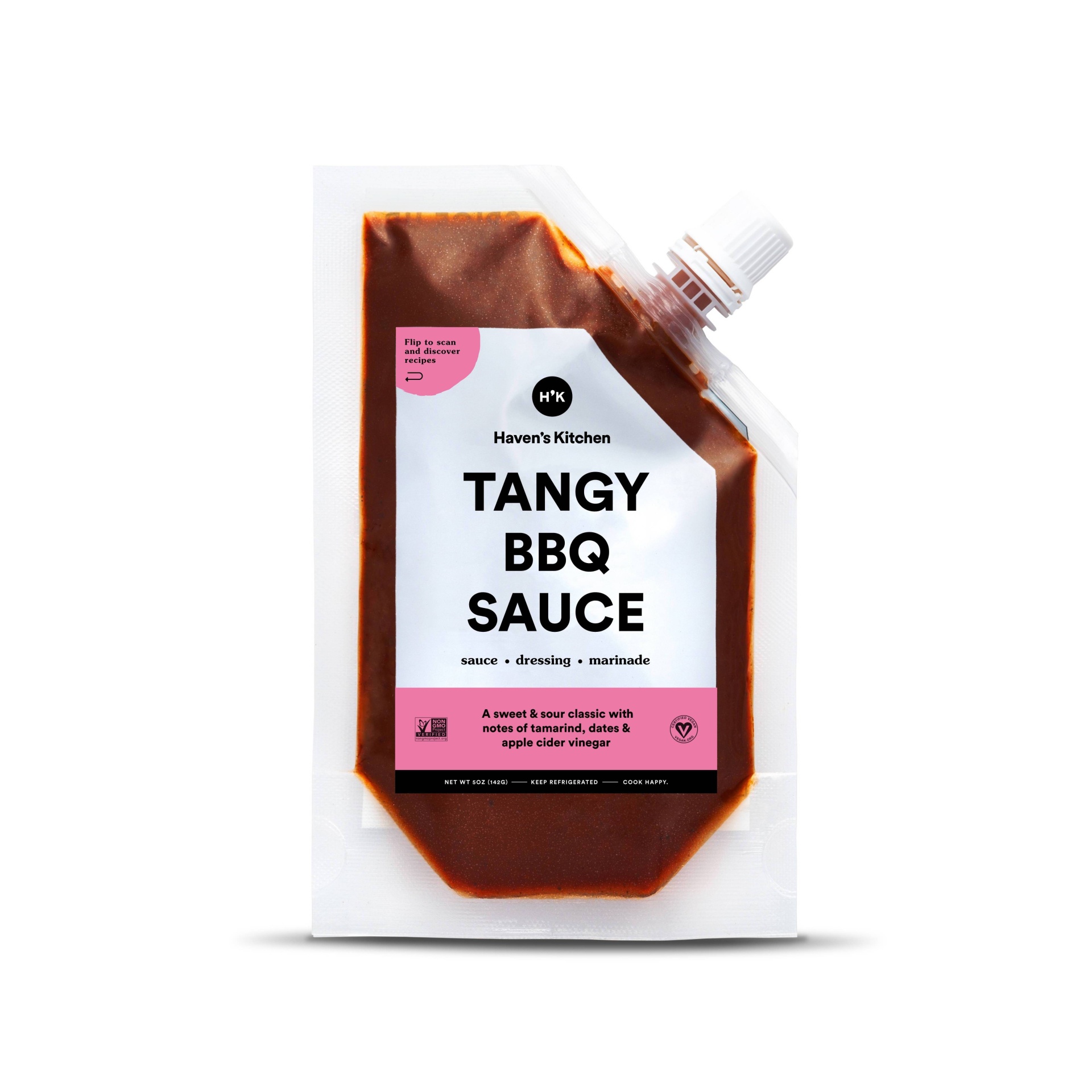 slide 1 of 2, Haven's Kitchen Plant-Based Tangy BBQ Sauce - 5oz, 5 oz