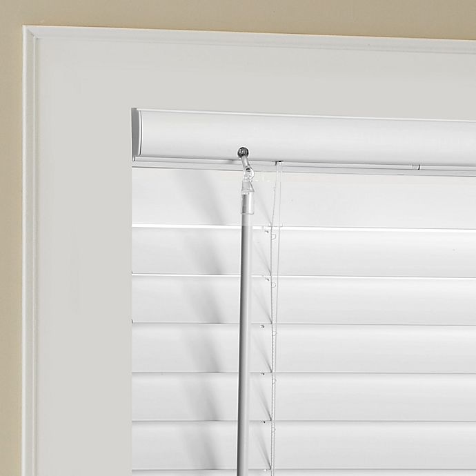 slide 3 of 6, Real Simple Faux Wood Cordless Shade - White, 32.5 in x 36 in