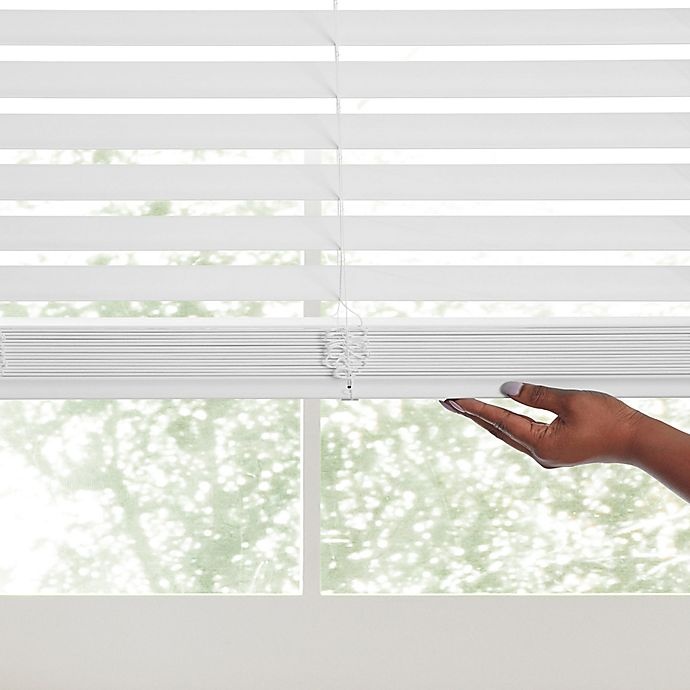 slide 2 of 6, Real Simple Faux Wood Cordless Shade - White, 32.5 in x 36 in