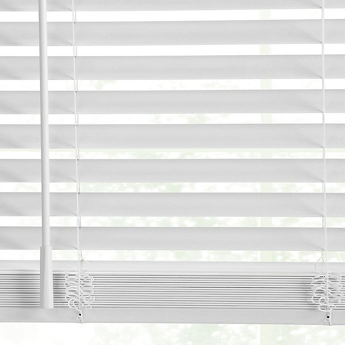 slide 5 of 6, Real Simple Faux Wood Cordless Shade - White, 32.5 in x 36 in