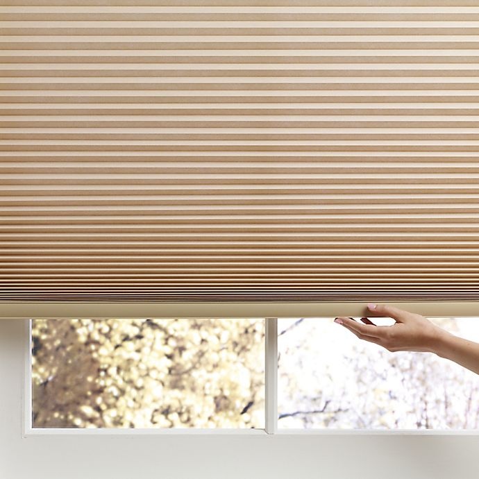 slide 2 of 4, Real Simple Cordless Cellular Shade - Sand, 30.5 in x 48 in
