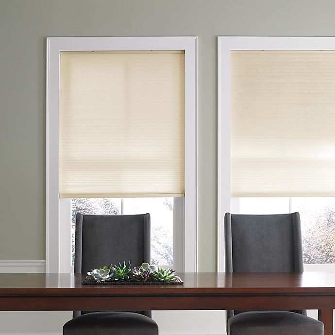 slide 1 of 1, Real Simple Cordless Cellular Shade - Champagne, 22.5 in x 48 in