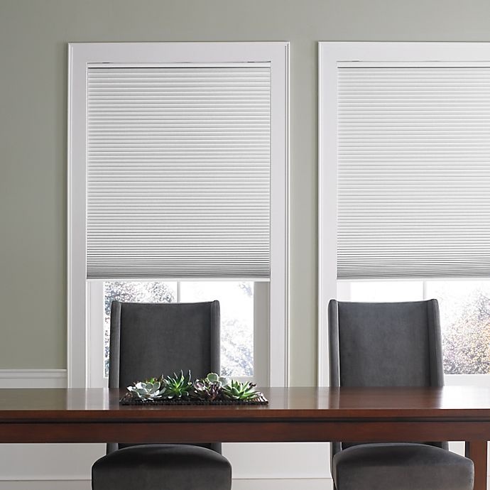 slide 1 of 5, Real Simple Cordless Blackout Cellular Shade - Snow, 28 in x 48 in