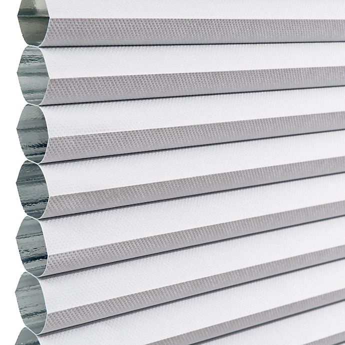 slide 3 of 5, Real Simple Cordless Blackout Cellular Shade - Snow, 30 in x 48 in