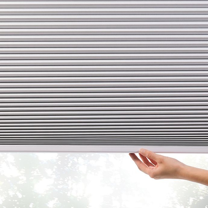 slide 2 of 5, Real Simple Cordless Blackout Cellular Shade - Snow, 35.5 in x 48 in