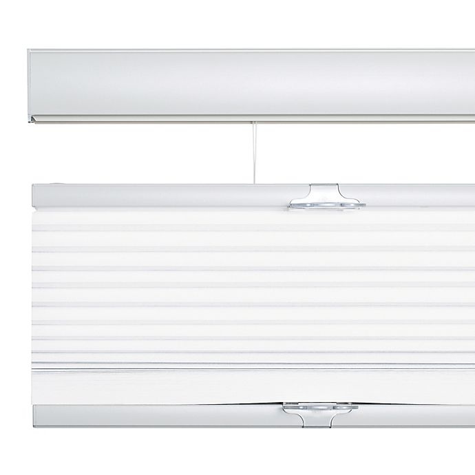 slide 2 of 3, GLOWE Cordless Top-Down-Bottom-Up Cellular Shade - White, 34 in x 72 in