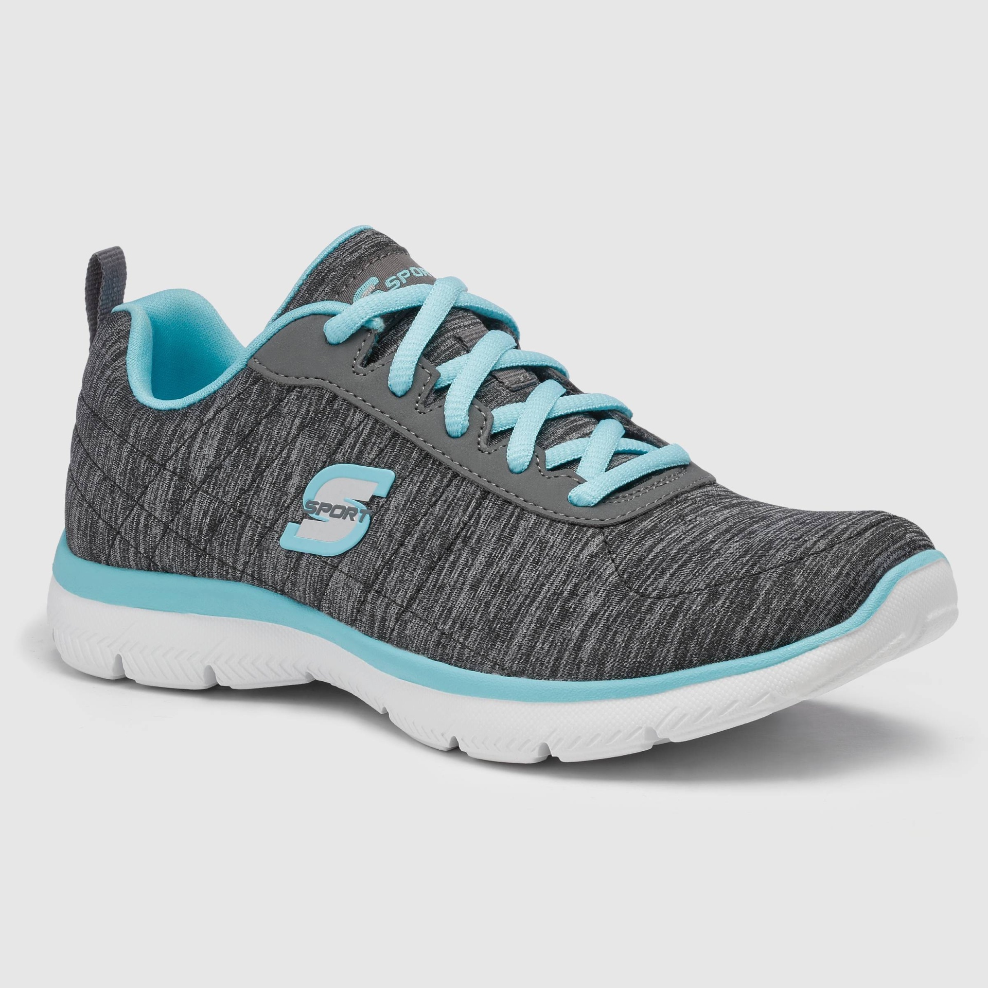 Women's S Sport by Skechers Loop 4.0 Lace-Up Performance Athletic Shoes -  Gray 6 1 ct