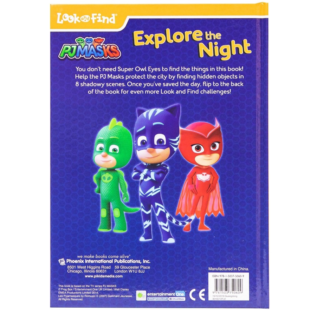 slide 4 of 4, PJ Masks - Explore the Night Look and Find Activity Book - PI Kids (Hardcover), 1 ct