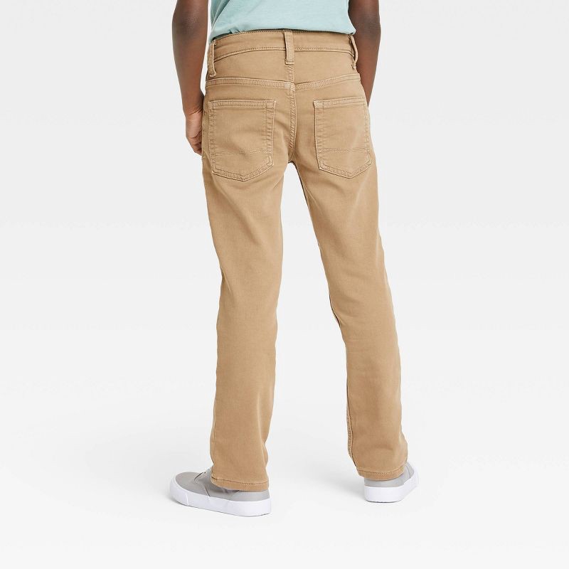 slide 2 of 3, Boys' Super-Stretch Slim Fit Jeans - Cat & Jack™ Khaki 7, 1 ct