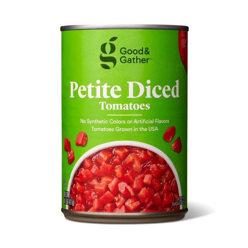 slide 1 of 3, Petite Diced Tomatoes 14.5oz - Good & Gather™, 14.5 oz