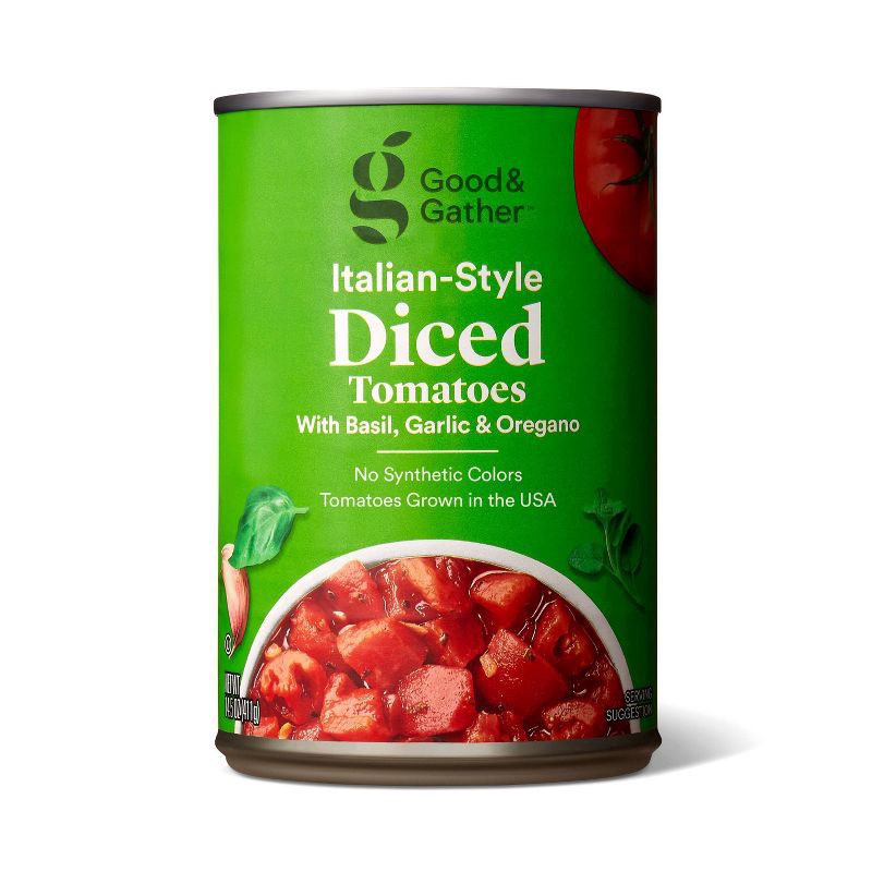 slide 1 of 4, Italian-Style Diced Tomatoes 14.5oz - Good & Gather™, 14.5 oz