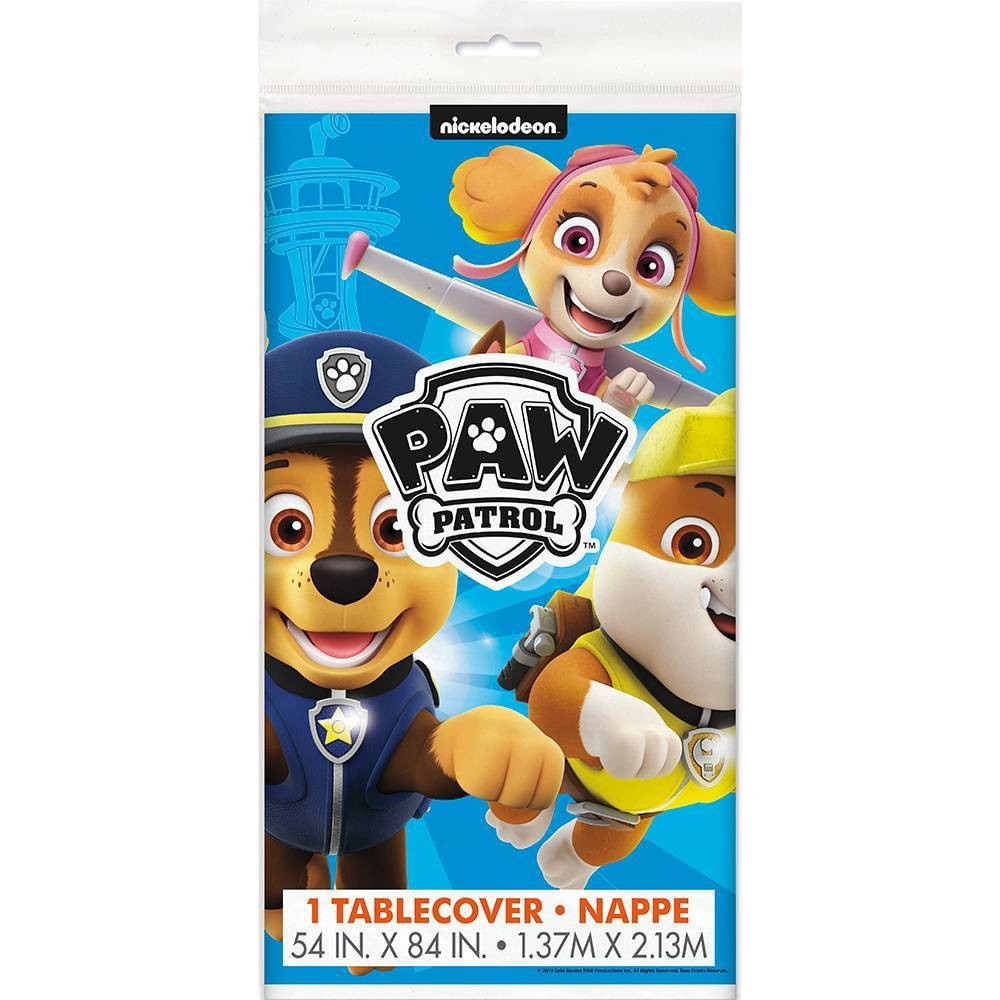 slide 2 of 4, PAW Patrol 84"x54" Reusable Table Cover Yellow/Blue, 1 ct