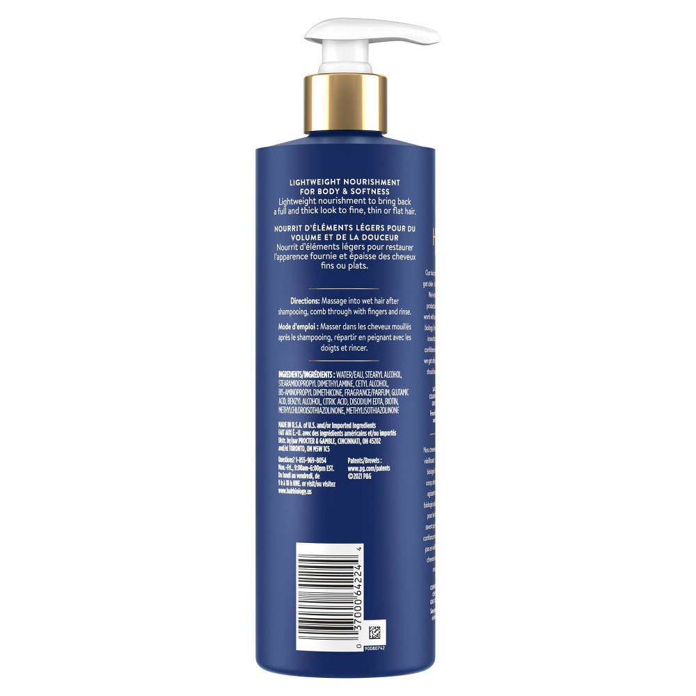 slide 2 of 8, Hair Biology Biotin Volumizing Conditioner for Thinning, Flat and Fine Thin Hair Fights Breakage and Replenishes Nutrients - 12.8 fl oz, 12.8 fl oz