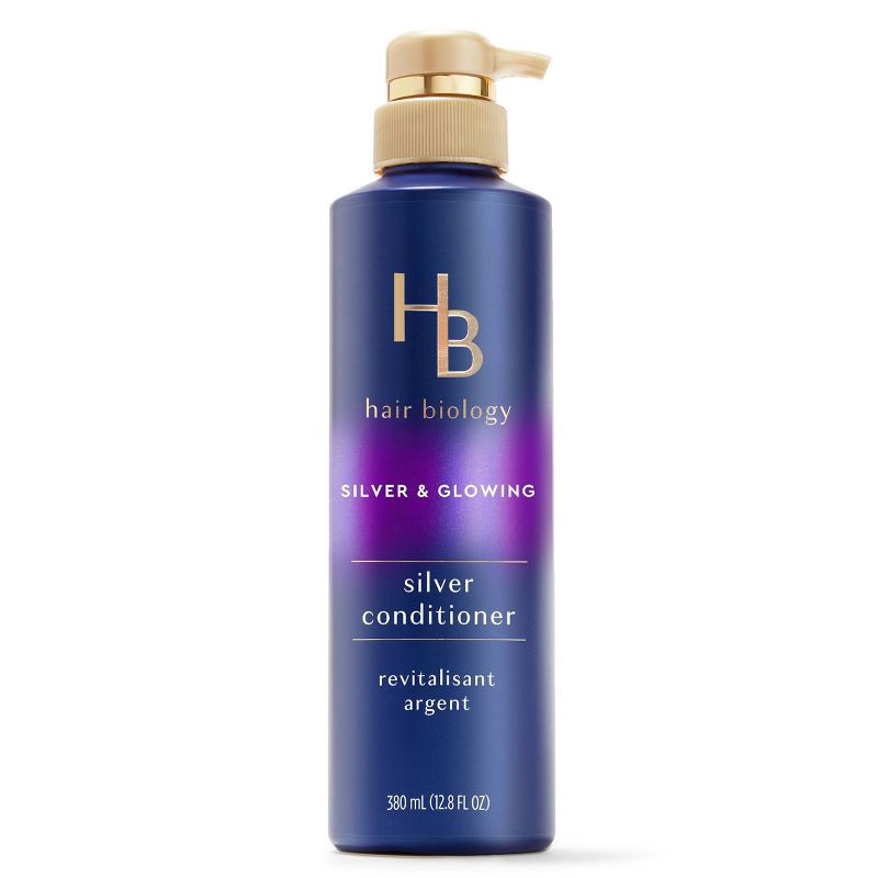 slide 8 of 14, Hair Biology Purple Conditioner with Biotin for Gray Blonde Brassy Color Treated Hair Fights Brassiness and Replenishes - 12.8 fl oz, 12.8 fl oz