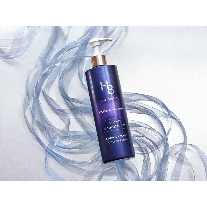 slide 5 of 14, Hair Biology Purple Conditioner with Biotin for Gray Blonde Brassy Color Treated Hair Fights Brassiness and Replenishes - 12.8 fl oz, 12.8 fl oz
