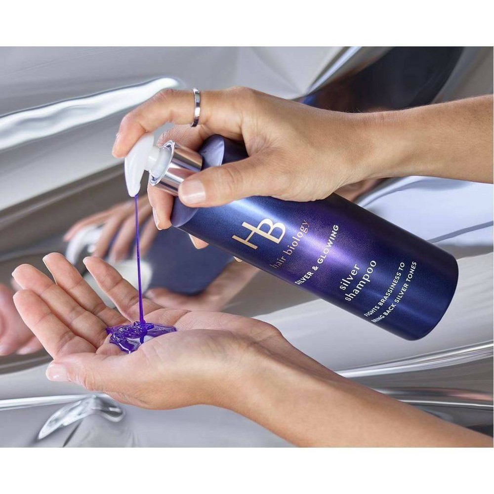 slide 4 of 11, Hair Biology Purple Violet Silver Shampoo For Gray or Blonde Brassy Color Treated Hair, Fights Brassiness and Replenishes - 12.8 fl oz, 12.8 fl oz