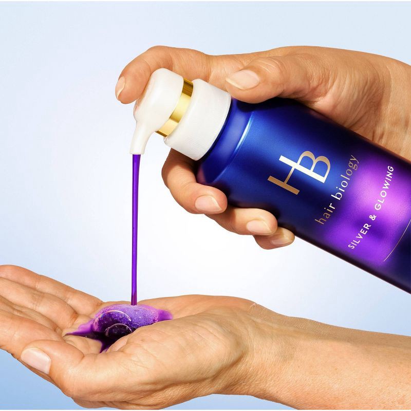 slide 2 of 11, Hair Biology Purple Shampoo with Biotin for Gray Hair - 12.8 fl oz, 12.8 fl oz