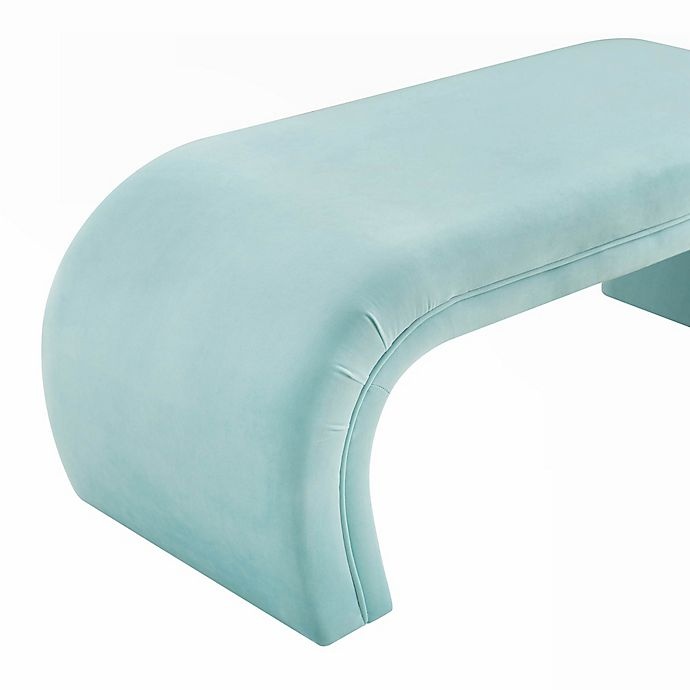 slide 5 of 6, TOV Furniture Kenya Velvet Upholstered Bench - Bright Blue, 1 ct