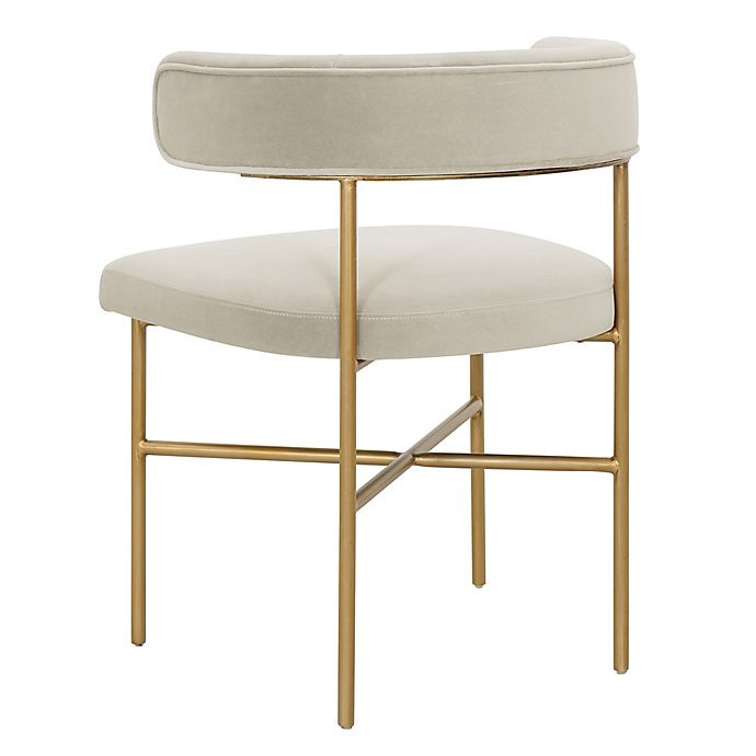 slide 4 of 5, TOV Furniture Kim Velvet Upholstered Side Chair - Cream, 1 ct