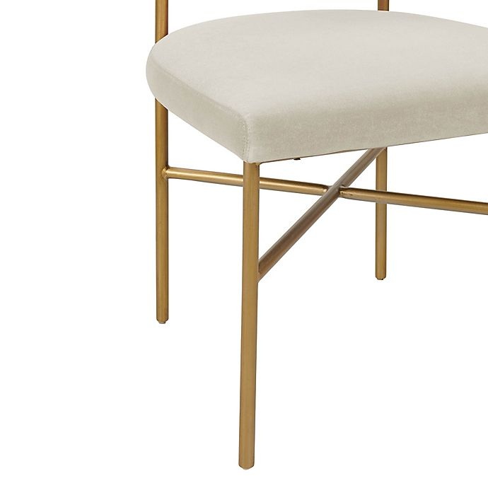 slide 5 of 5, TOV Furniture Kim Velvet Upholstered Side Chair - Cream, 1 ct