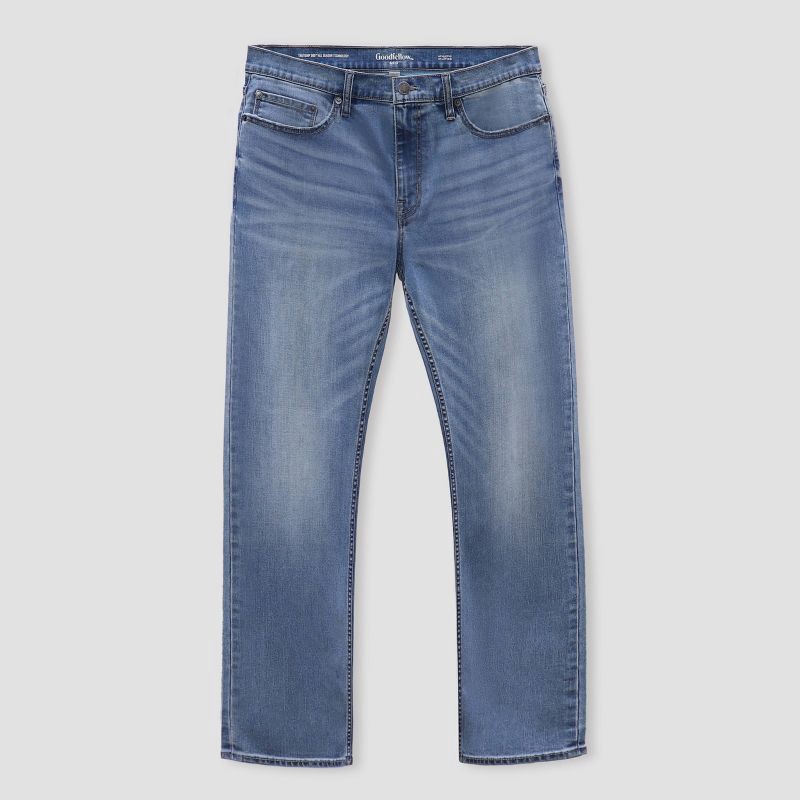 slide 1 of 2, Men's Athletic Fit Jeans - Goodfellow & Co™ Light Blue 40x30, 1 ct