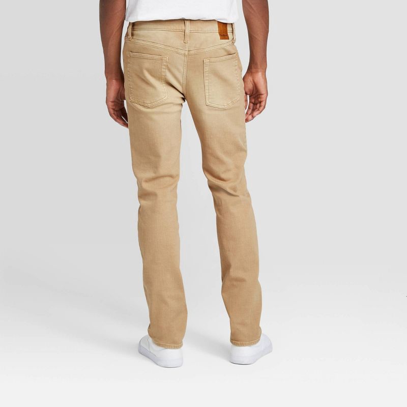 slide 3 of 3, Men's Slim Fit Jeans - Goodfellow & Co™ Khaki 36x30, 1 ct