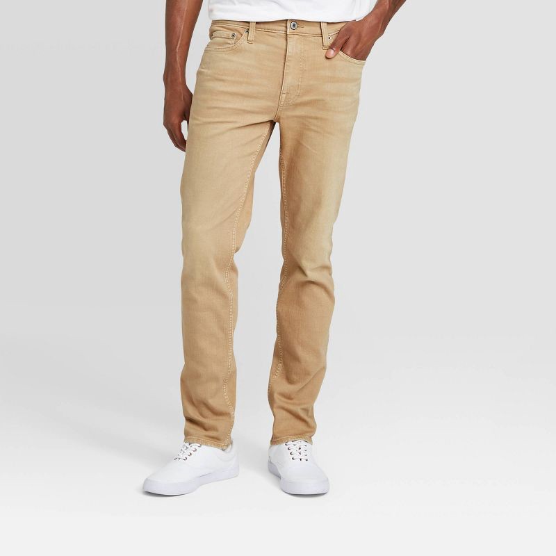 slide 1 of 3, Men's Slim Fit Jeans - Goodfellow & Co™ Khaki 36x30, 1 ct