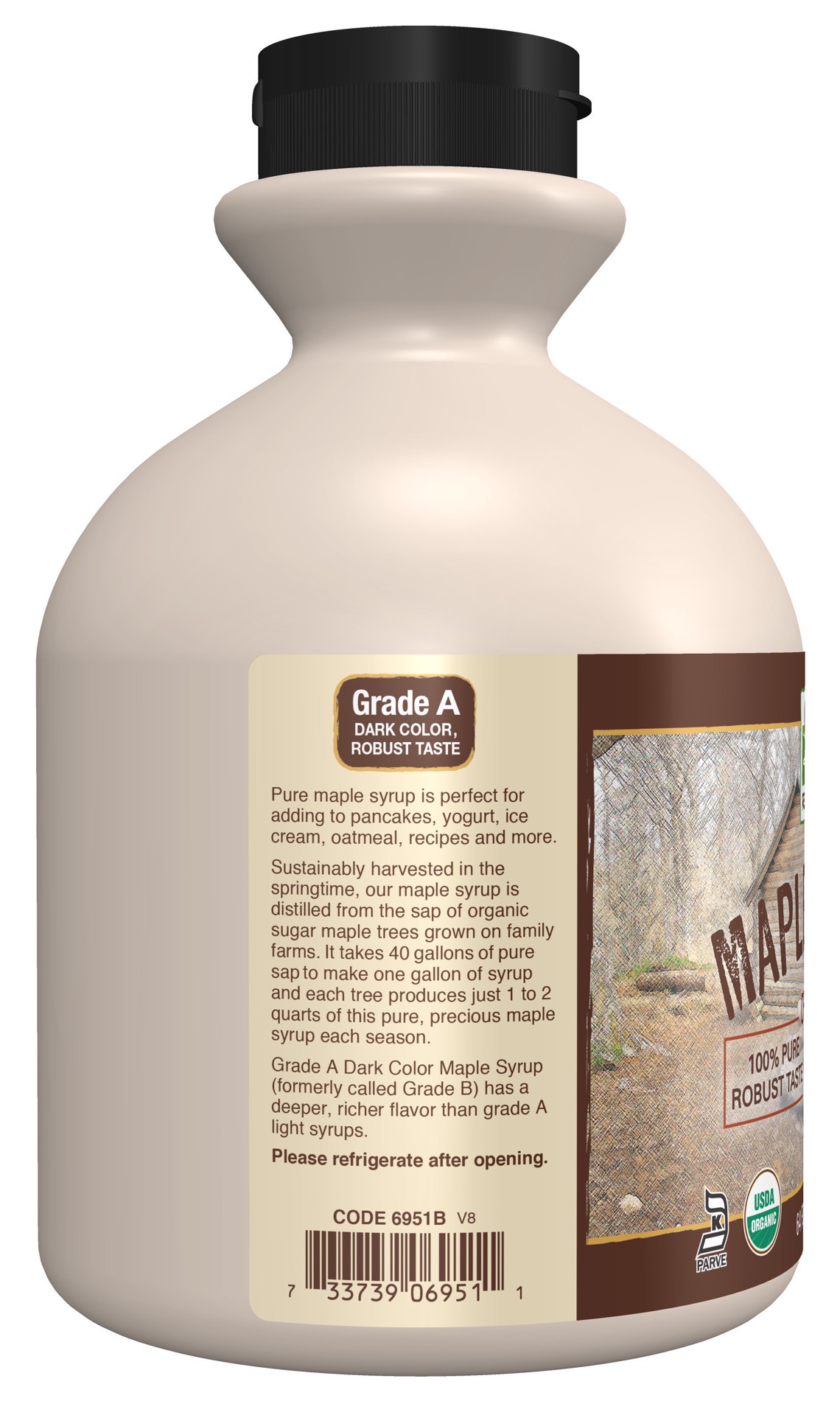 slide 3 of 4, NOW Real Food Maple Syrup, Organic Grade A Dark Color - 64 fl. oz, 64 fl oz