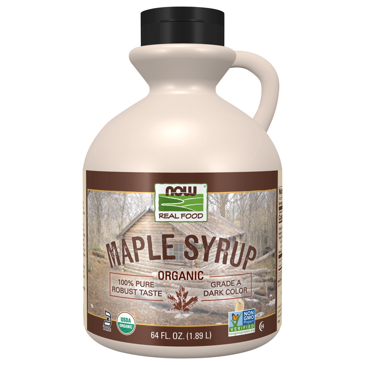 slide 1 of 4, NOW Real Food Maple Syrup, Organic Grade A Dark Color - 64 fl. oz, 64 fl oz