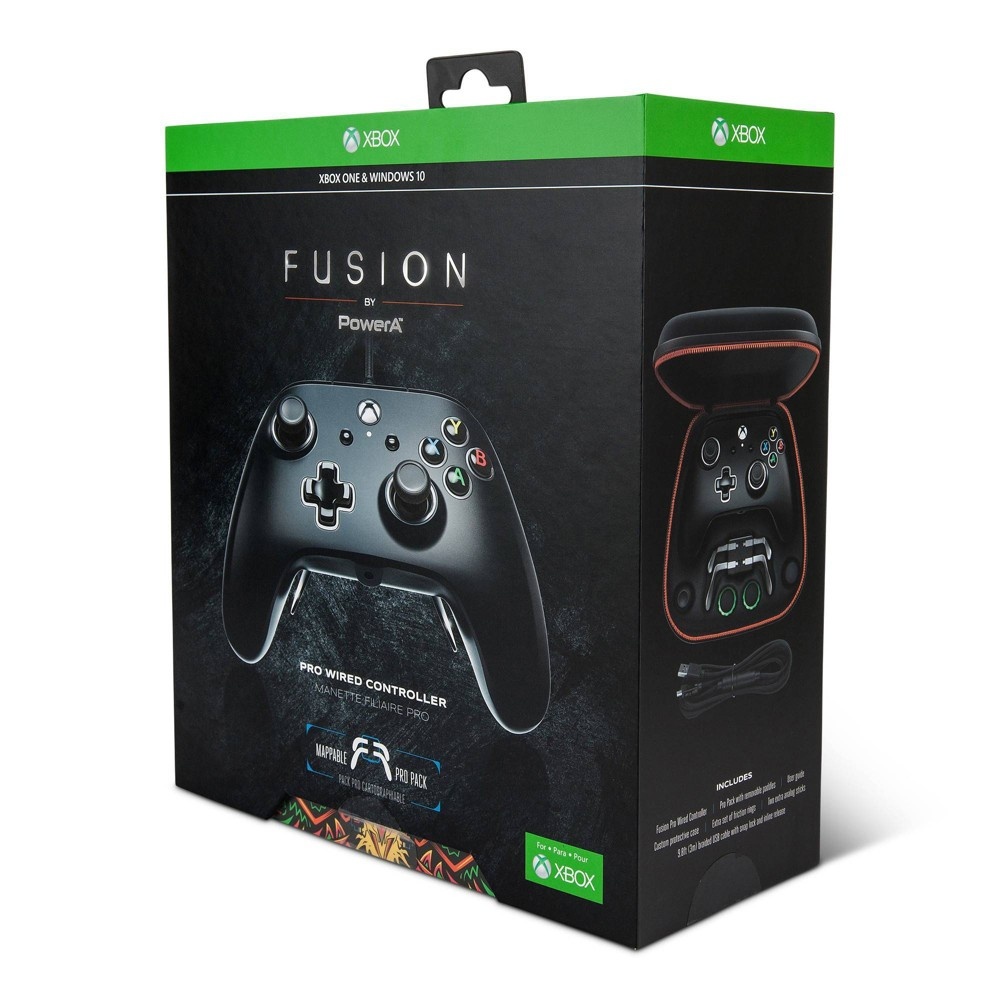 slide 6 of 17, PowerA Fusion Pro Wired Controller for Xbox One - Black, 1 ct