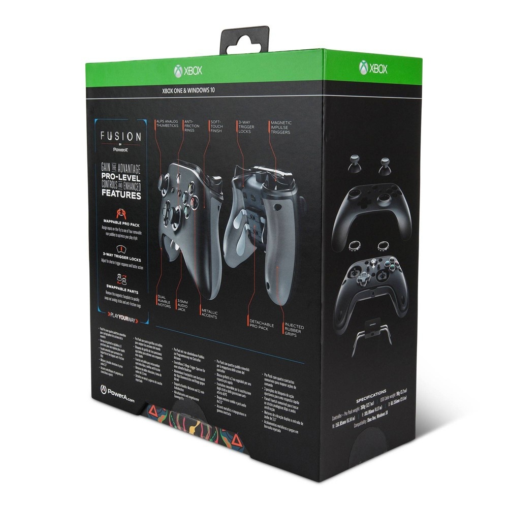 slide 3 of 17, PowerA Fusion Pro Wired Controller for Xbox One - Black, 1 ct