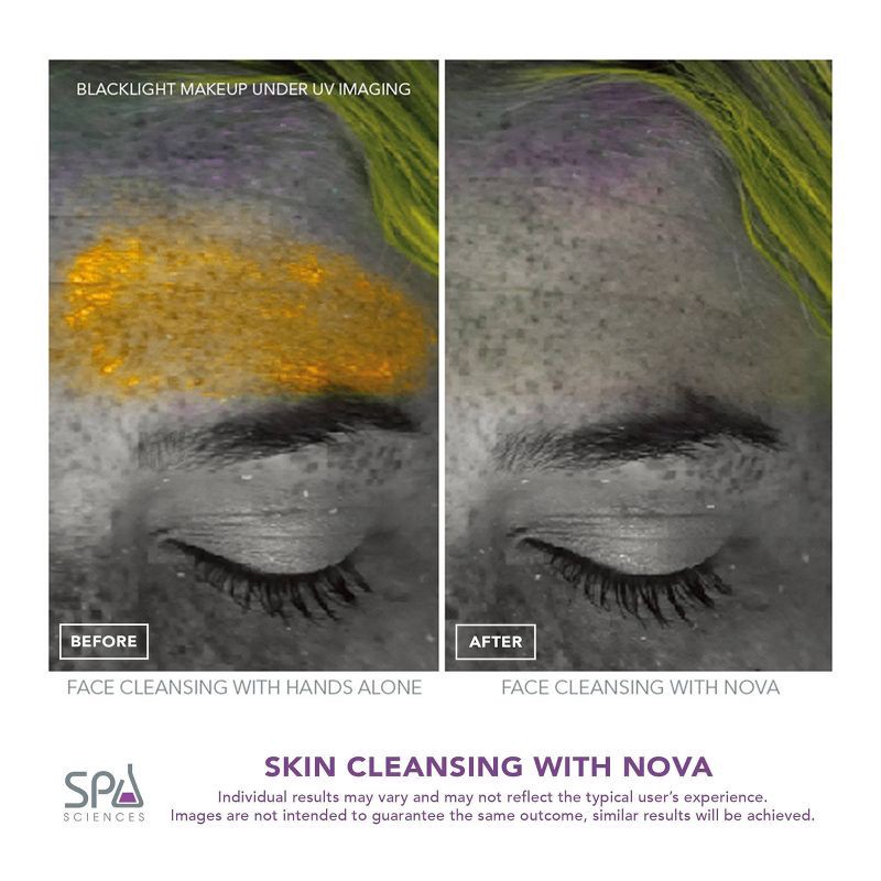 slide 6 of 10, Spa Sciences NOVA Sonic Facial Brush with Antimicrobial Brush Bristles & Serum Infuser - Mint, 1 ct