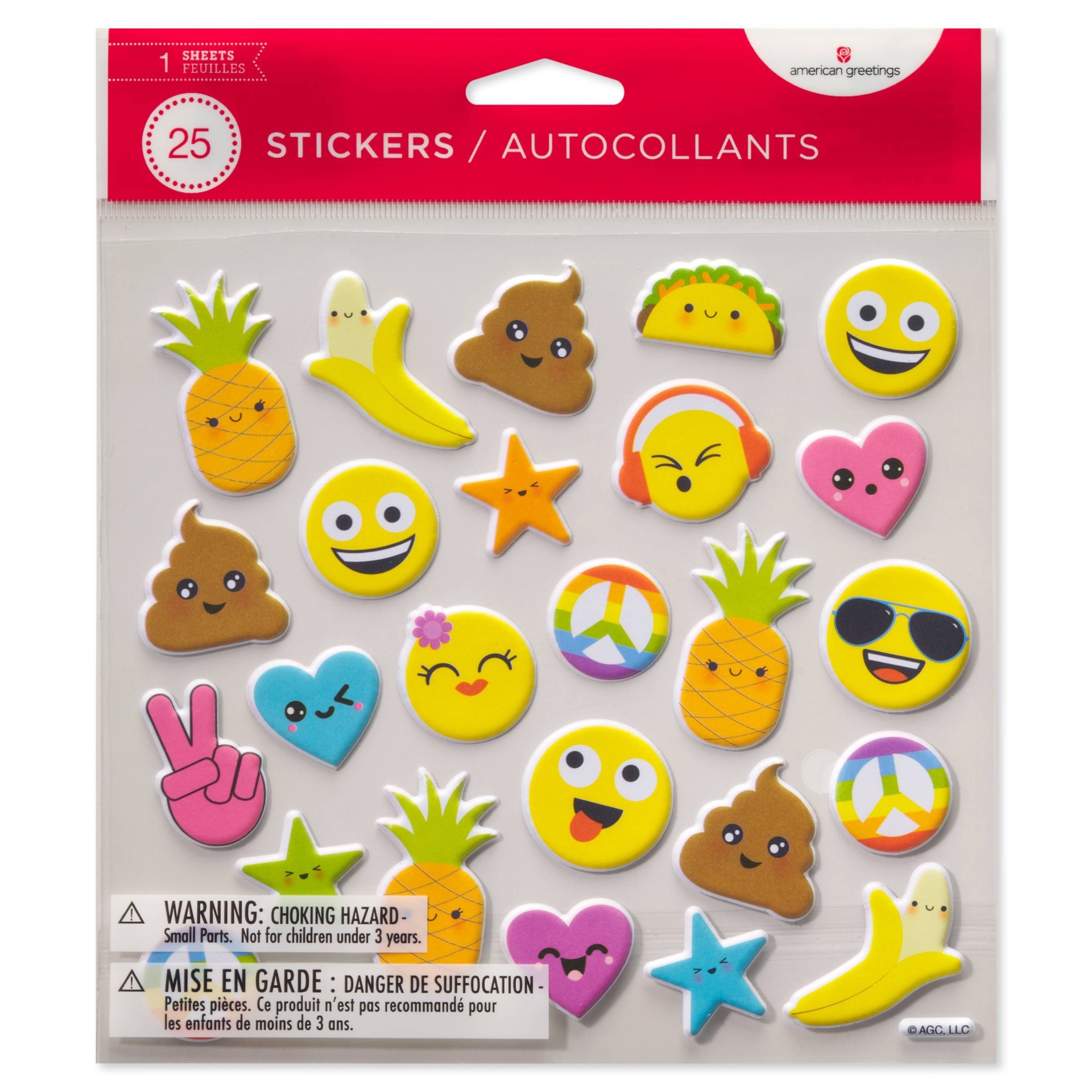 Stickers / Autocollants  Autocollants Emoji / Smiley Pour Les Enfants