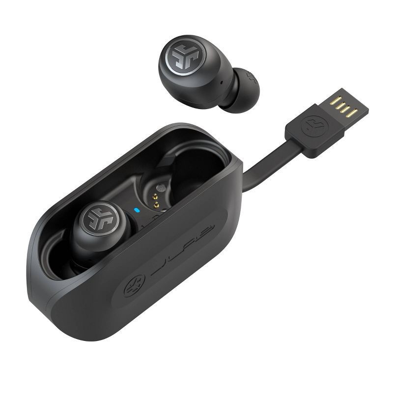 slide 2 of 7, JLab GO Air True Wireless Bluetooth Earbuds - Black, 1 ct