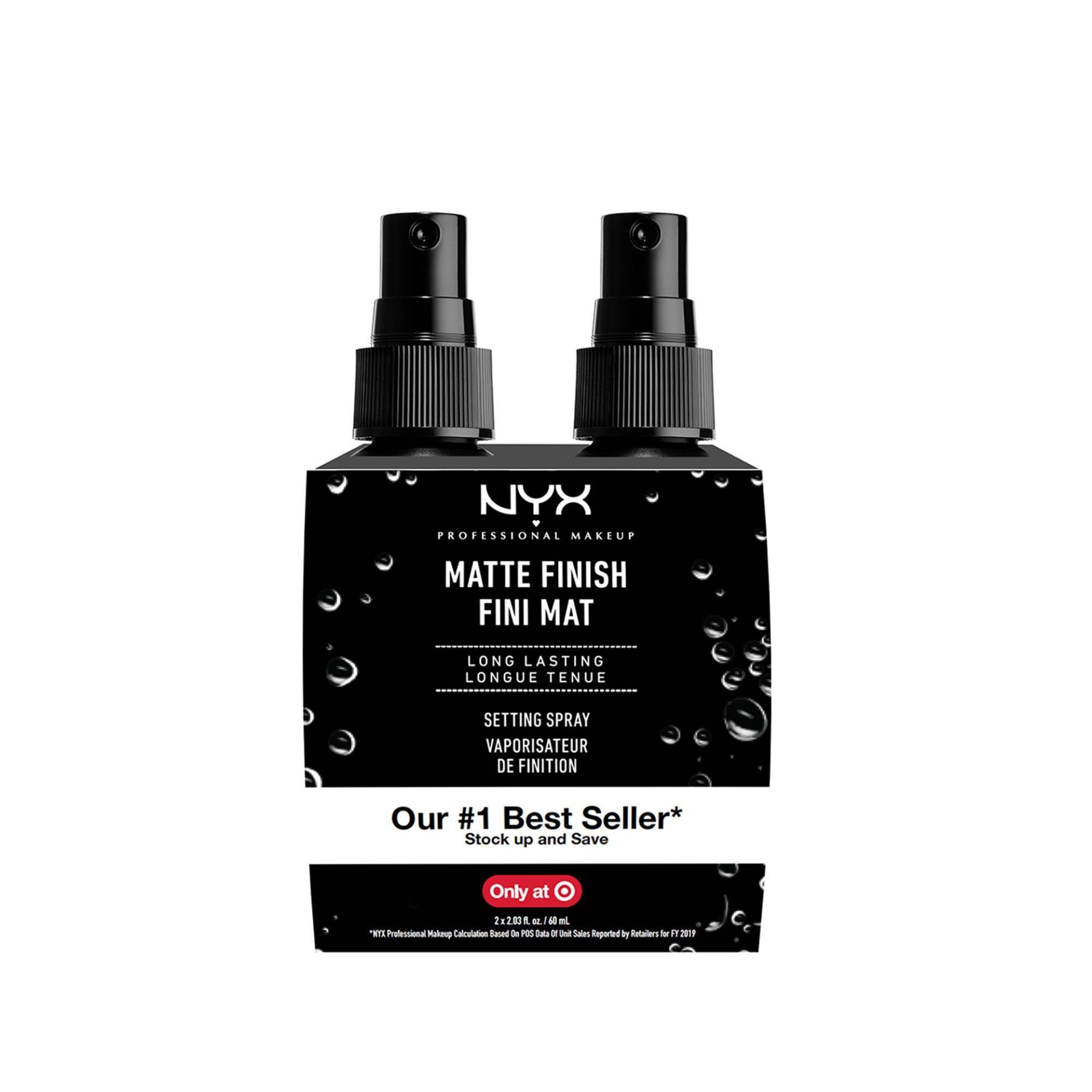 slide 1 of 6, NYX Professional Makeup Matte Finish Face Setting Spray - Twin Pack, 4.06 fl oz