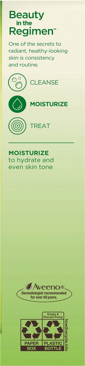 slide 5 of 7, Aveeno Positively Radiant Daily Facial Moisturizer with Broad Spectrum SPF 15 Sunscreen & Total Soy Complex for Even Tone & Texture, Hypoallergenic, Oil-Free & Non-Comedogenic, 4 fl. oz, 4 oz