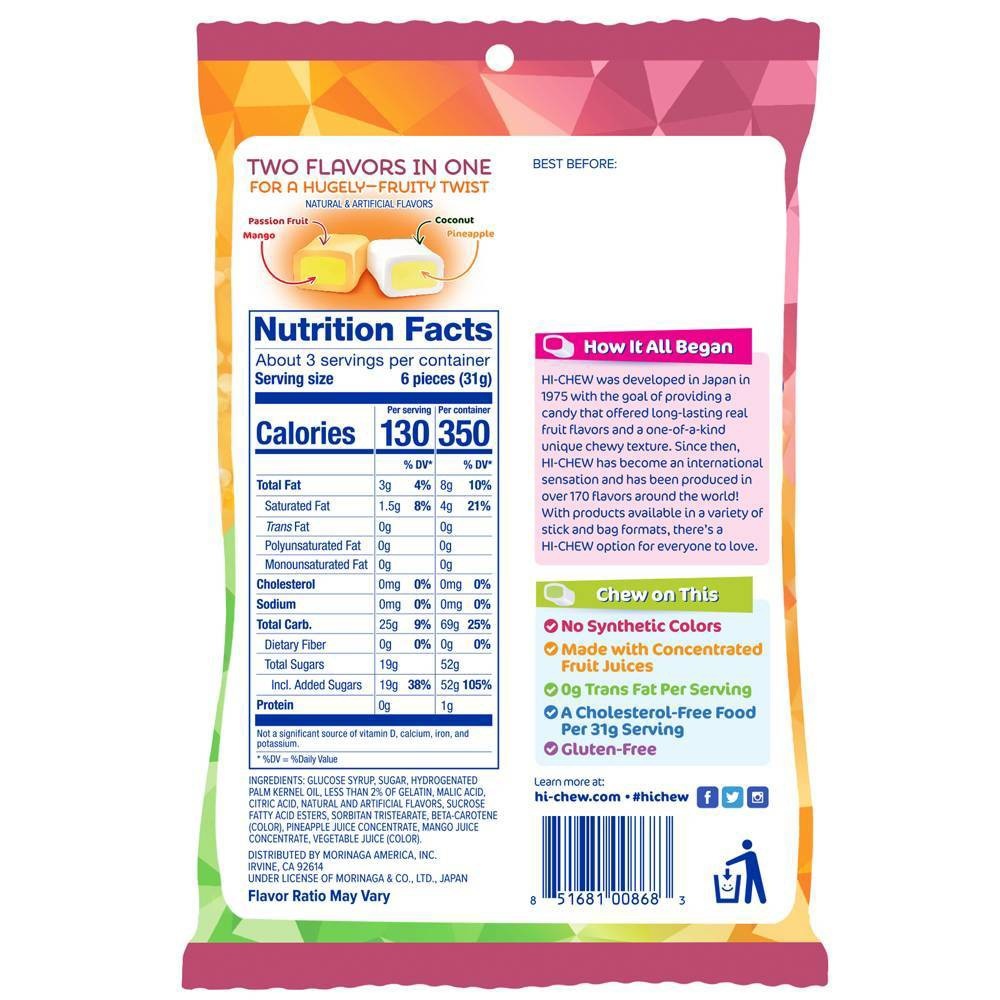 slide 2 of 11, Hi-Chew Hi Chew Fruit Combos Peg Bag, 3 oz