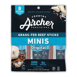 Archer Jerky Country Archer Original Beef Jerky Mini Stick Bag - 4oz/8ct