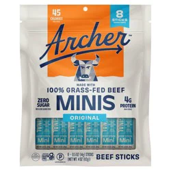 Archer Jerky Archer Original Beef Jerky Mini Stick Bag - 4oz/8ct