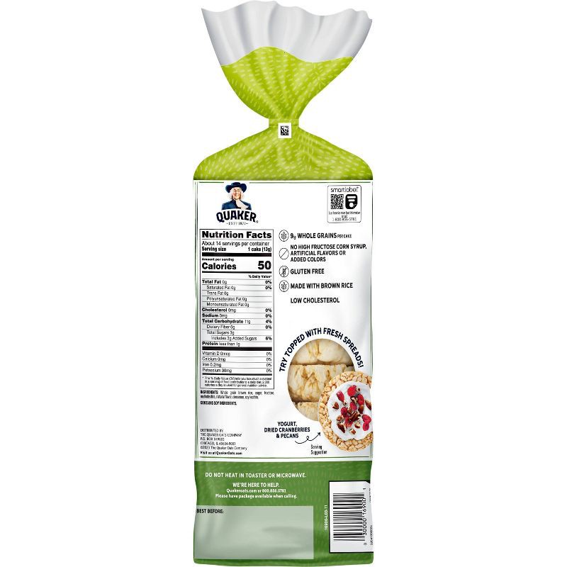 slide 2 of 5, Quaker Apple Cinnamon Gluten Free Rice Cakes - 6.53oz, 6.53 oz